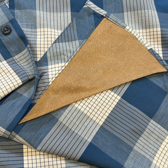 EUC Orvis Men's Classic Collection Blue Plaid Short Sleeve Shirt-XXL - Picture 4 of 8